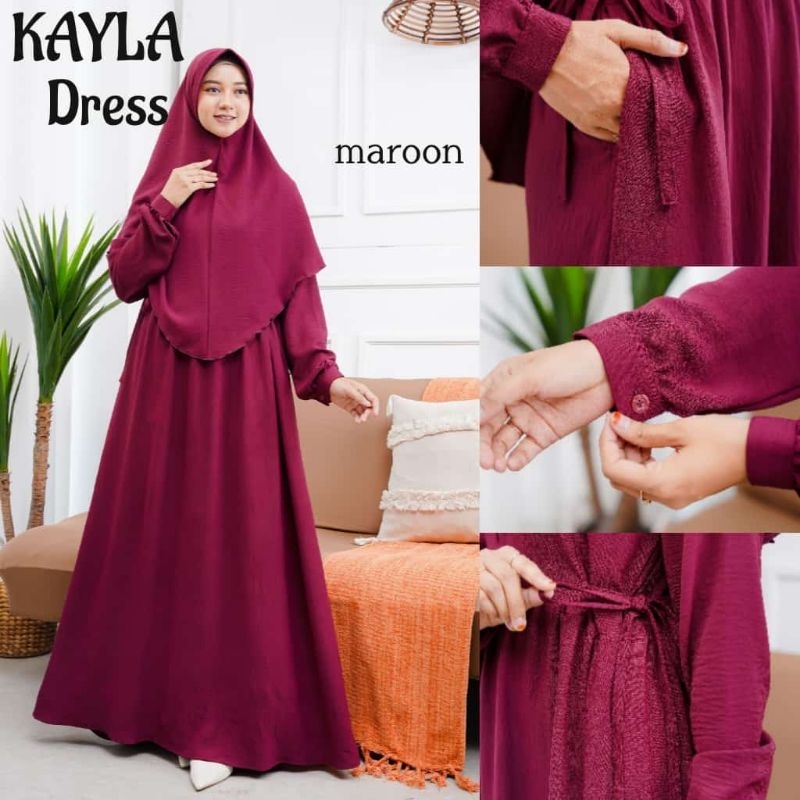 Gamis cringkle Kayla dress