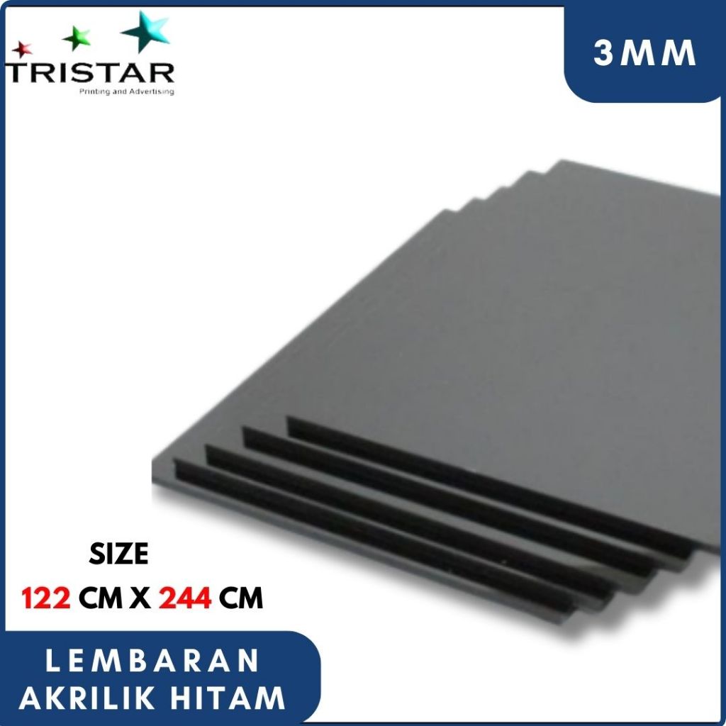 

HenJO Akrilik/Acrylic/Hitam Solid 3mm Star Royal Ukuran 122cmx244cm