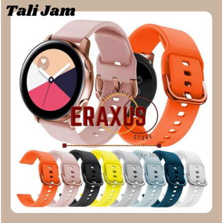 Eraxus Strap Samsung Watch 6 Classic 5 4 3 2 1 Silikon Strap Polos Sport Band Tali Jam Samsung Galaxy Watch Active 20mm / 22mm