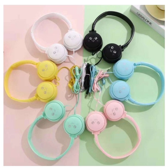 Headphone Macaron Bando J18 + Microphone Extra Bass Earphone Handsfree Headset Gaming J18+ x2