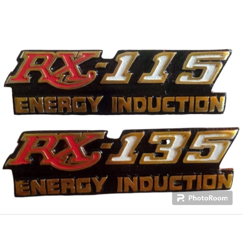 Emblem Logo Box Tutup Aki RX King RX Spesial 135 115 Thailand Malaysia Set Kanan Kiri