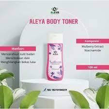 TONER BADAN SAFFRON BPOM ALEYA - TONER pemutih badan toner whitening aleya