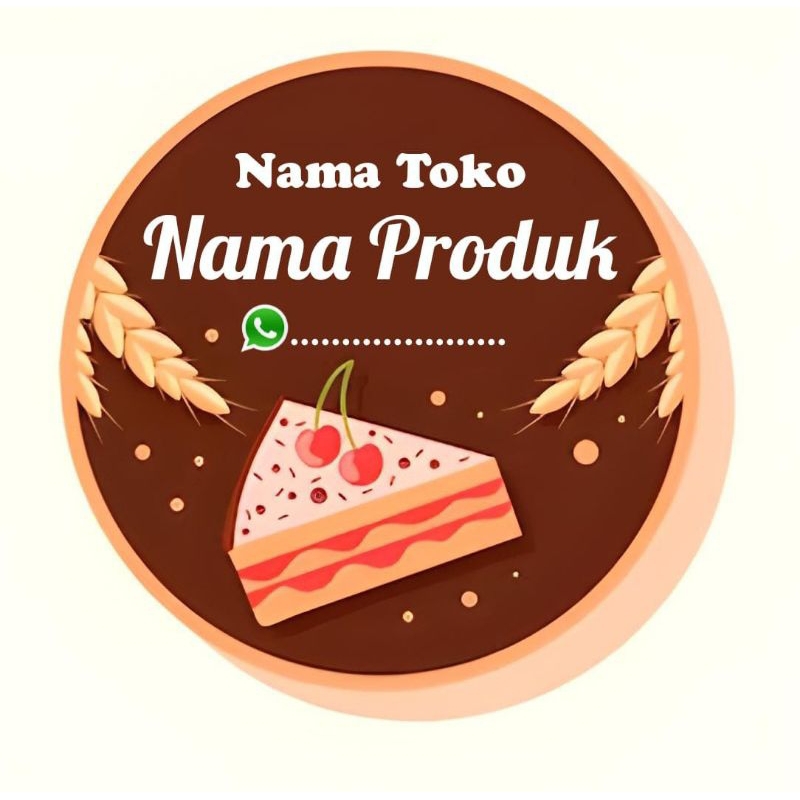 

(Minimal order 100 buah) STIKER PRODUK KEMASAN ROTI / KUE / CAKE / BAKERY