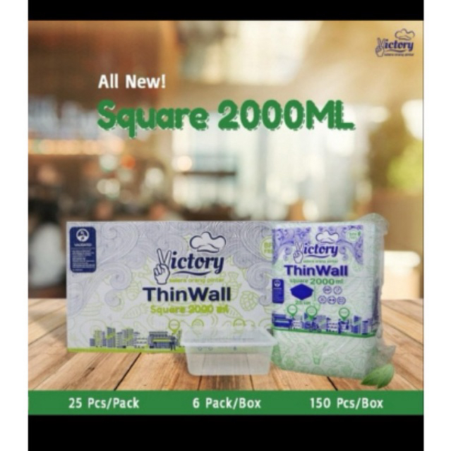 thinwall SQ 2000 ml kotak makan 2000ml