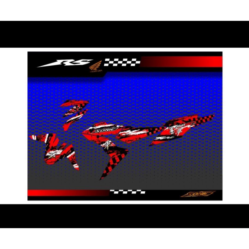 stiker decal honda sonic stiker variasi honda sonic