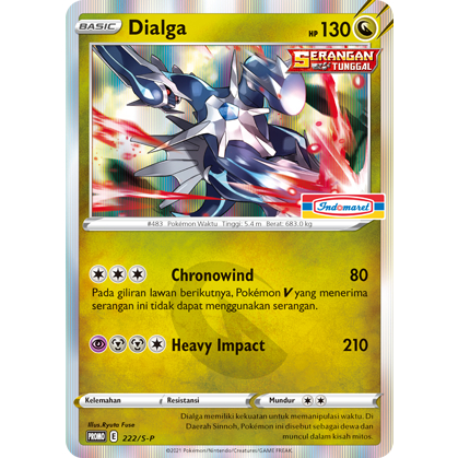 POKEMON TCG INDONESIA DIALGA HOLOGRAM PROMO INDOMARET 222/S-P