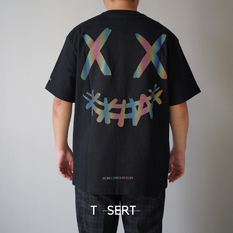 RIC Ricky Is Clown Reflective Black Tee ( 100% Authentic )