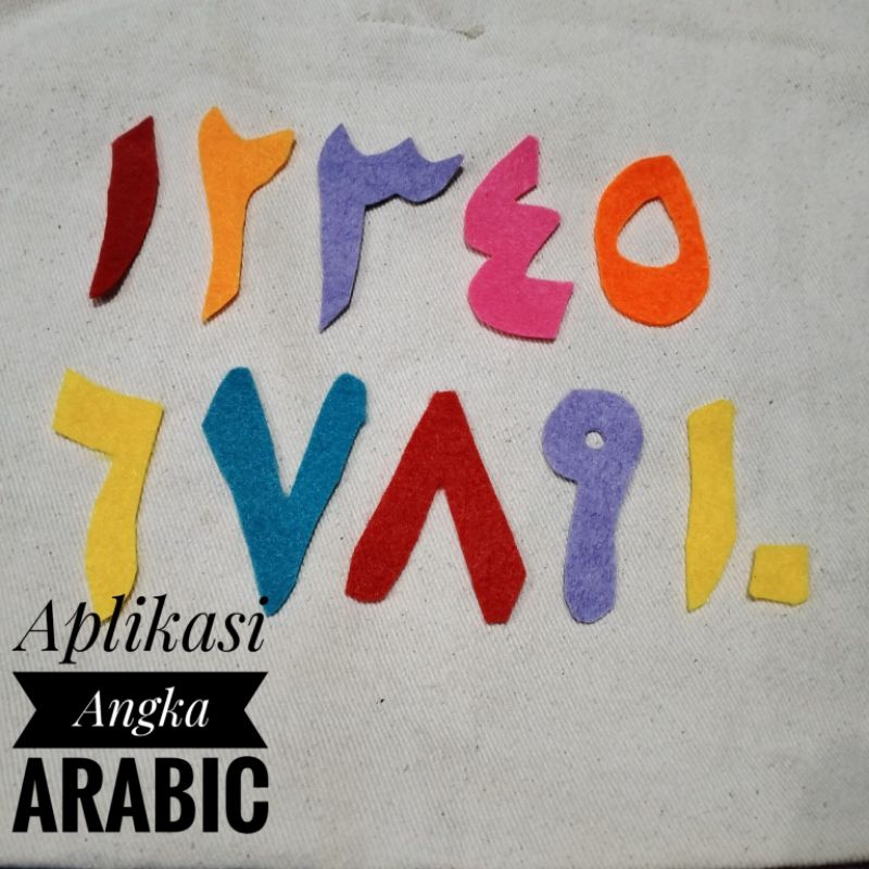 (Satu set) Aplikasi flanel huruf hijaiyah Aplikasi flanel tinggal jahit atau tempel