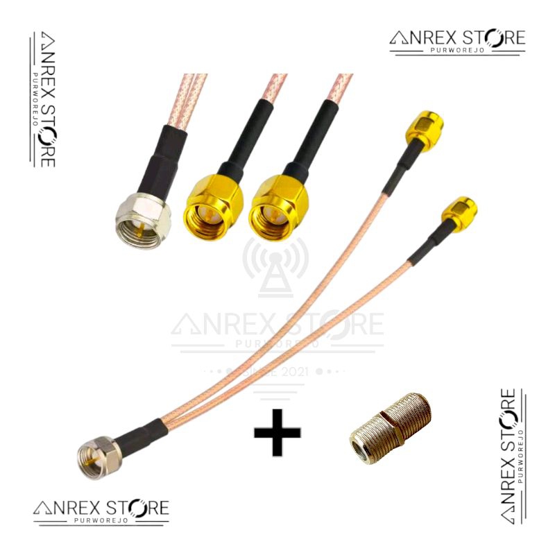ANREX STORE Pigtail Dual SMA Male to F / Pigtail Modem b310 b315