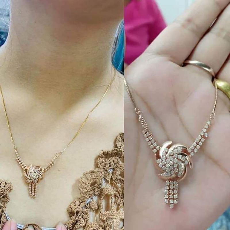 Kalung Tura kipas Berlian Medan Asli