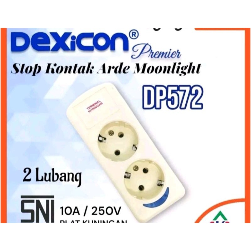 Stop kontak Kuningan dexicon 2lubang