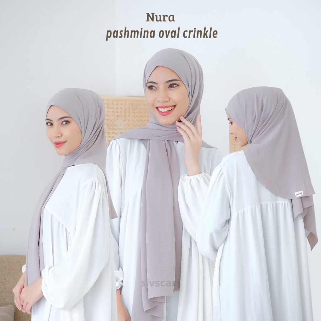 NURA SHAWL (PASHMINA OVAL CRINKLE) pashmina oval | pashmina instan