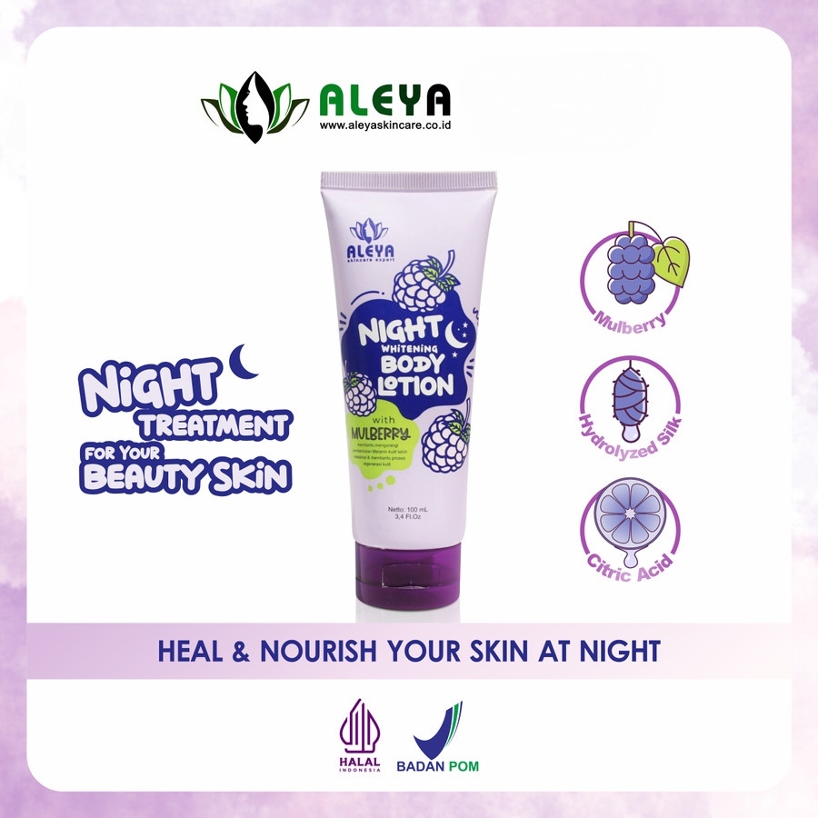 ALEYA NIGHT BODY LOTION | LOTION PEMUTIH ALEYA