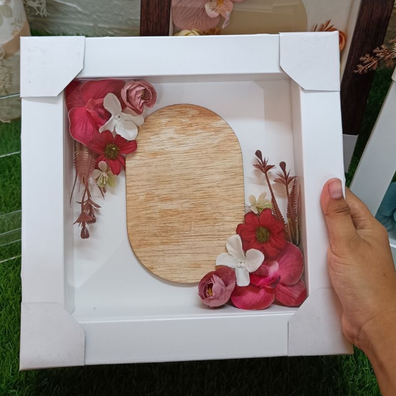 Mahar Uang MALIKA KAYU 2 HARI JADI termasuk bingkai 20x20 dan 20x30 Dekorasi Hiasan Mahar Pernikahan