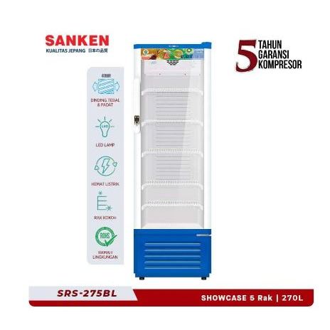 Sanken SRS-275-BL Showcase 270 Liter - Maxistore