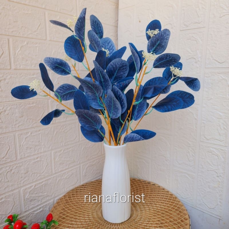 Daun warna artificial / Daun willow vas botol plastik