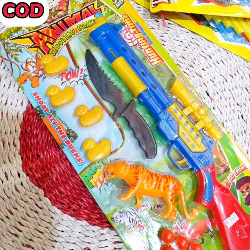 PISTOL MAINAN KOKANG LARAS PANJANG, ANIMAL SHOOTING DUCK