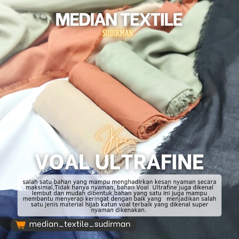 VOAL ULTRAFINE | Kain Voal Premium | Kain Voal Hijab | Ultrafine Voal Premium | #MEDIANSUDIRMAN