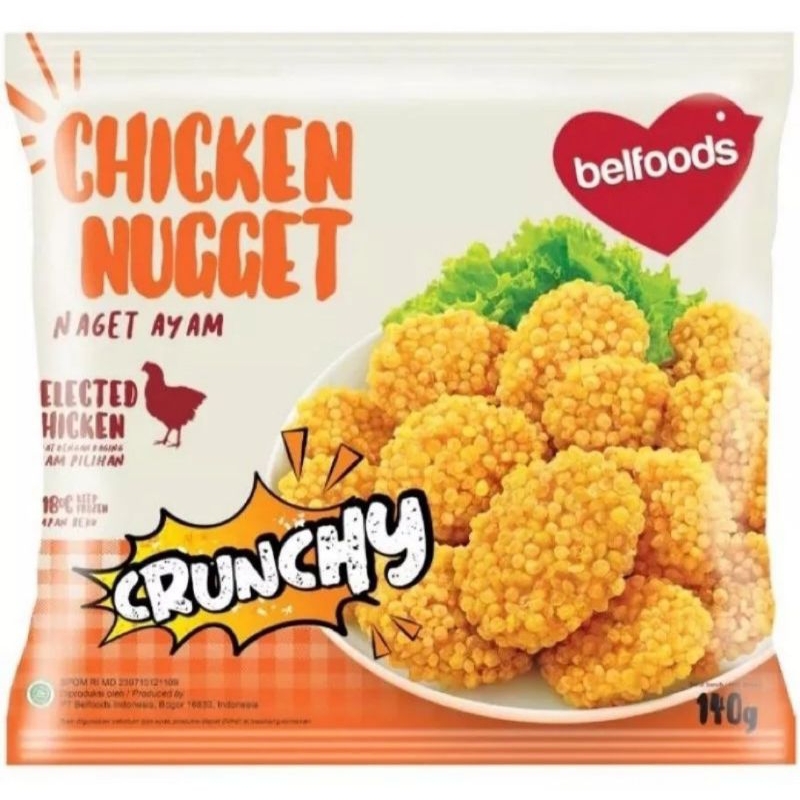 

❄LANGSUNG KIRIM❄ BELFOODS Chicken Nugget Crunchy 140gr / Nugget Ayam Crispy / Frozenfoods Murah