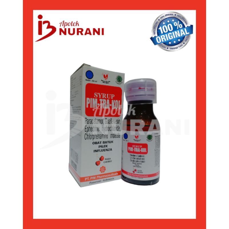 PIMTRAKOL SIRUP ( CHERRY ) OBAT DEMAM, FLU, DAN BATUK