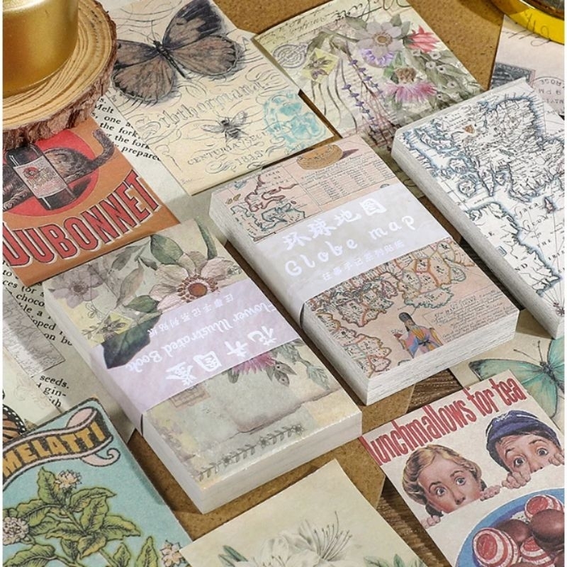 

10 lembar mini deco paper hiasan jurnal buku casing