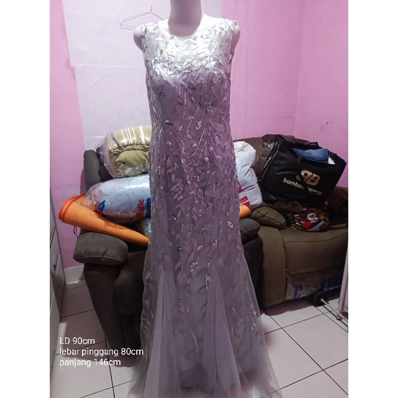 Preloved dress mermaid silver