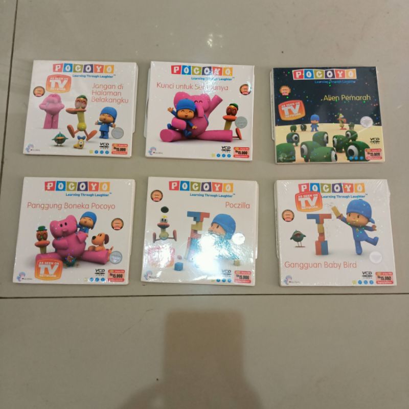 VCD film anak Pocoyo isi 6 biji