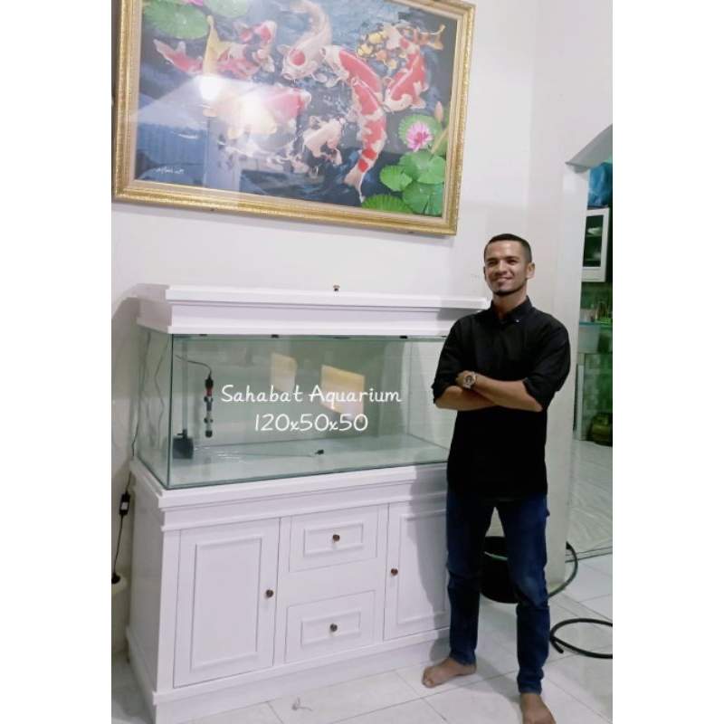 kabinet aquarium 120x50x50 fullset kaca 8mm