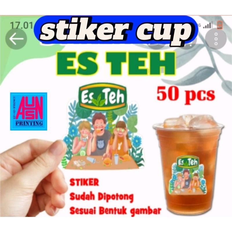 

Stiker Label Es Teh Men bisa COD
