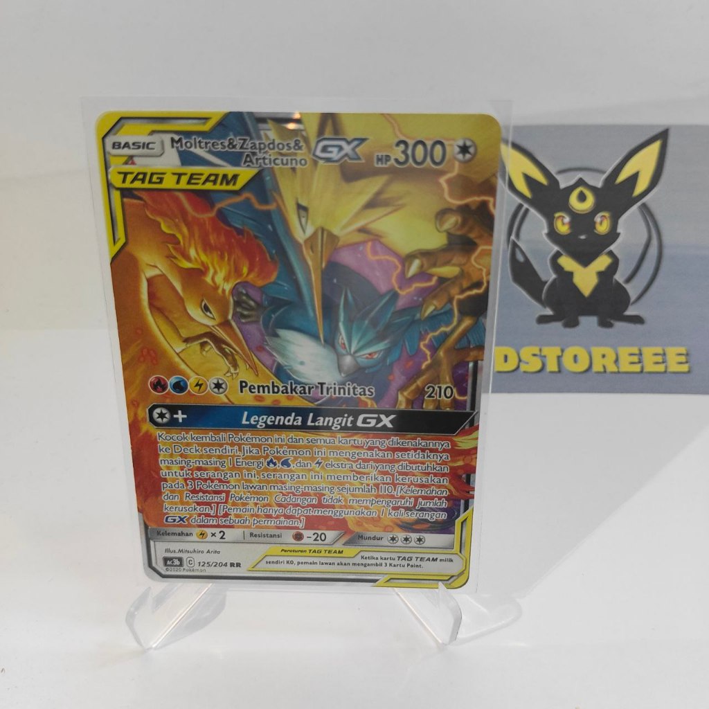 Moltres & Zapdos & Articuno GX RR 125/204 Kartu Pokemon