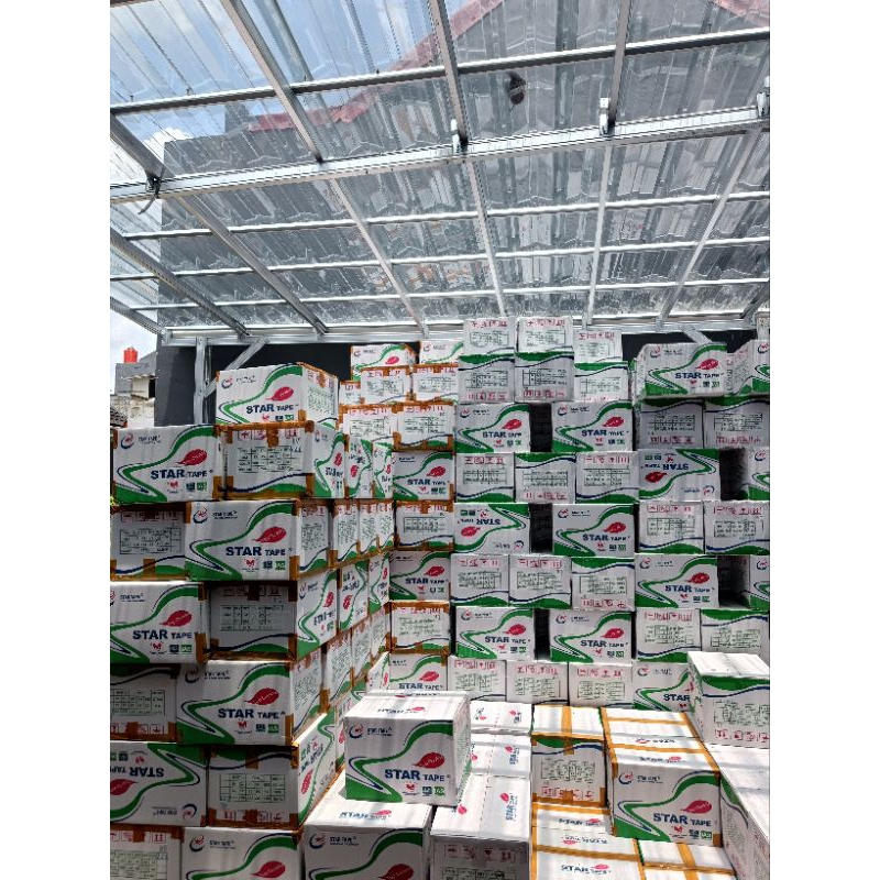 

Lakban Bening 100 yard x 45 mm Star Tape (Per 6 pcs)