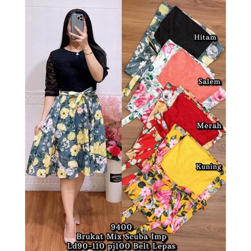 dress brukat mix scuba