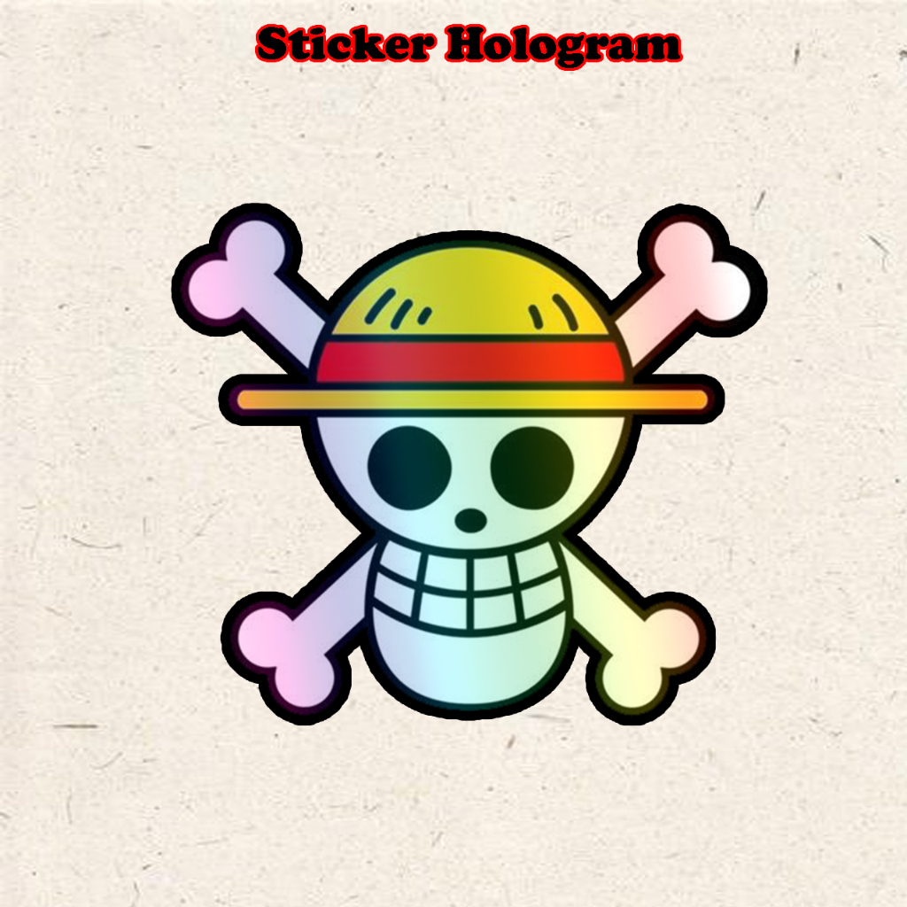 

Stiker Hologram one piece ukuran 8 cm