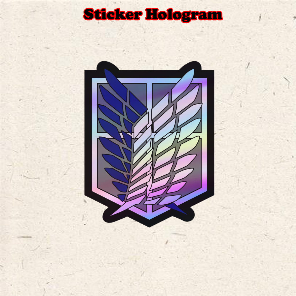 

Stiker Hologram Attack on titan ukuran 7 cm