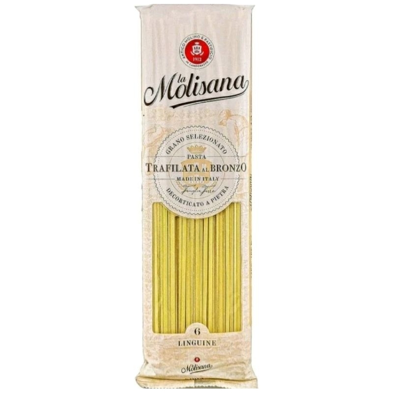 

La Molisana Linguini Pasta Semolina #6 Pasta Lebar Mi Mie Kering Italy Size 500 Gram Product of Italy