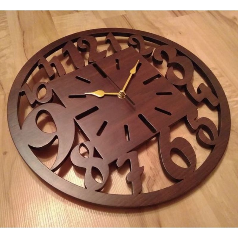 Jam Dinding Kayu Jati Unik Mewah