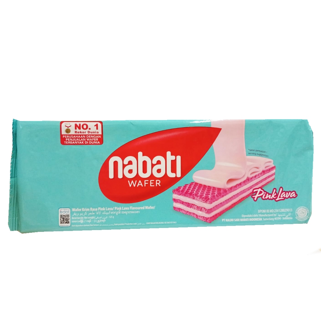 

NABATI PINK LAVA WAFER 125g