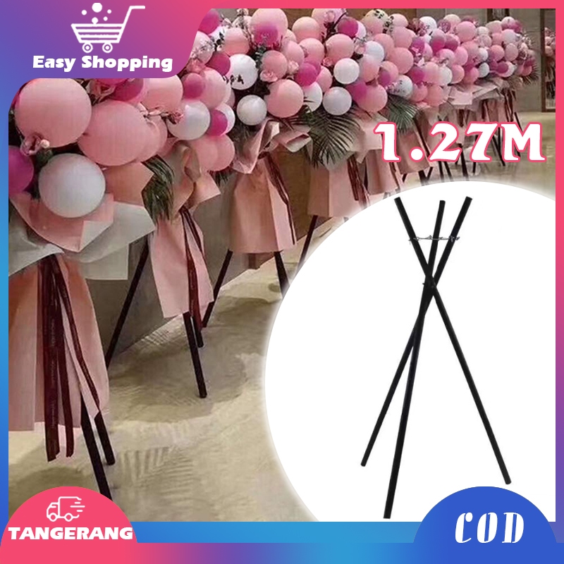 127cm Tripod Flower Standing Wooden Stand Flower Kayu Standing Flower Dekorasi Wedding