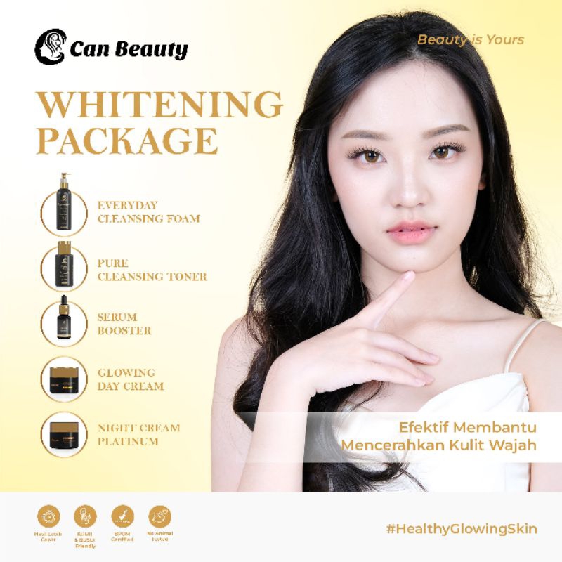 (FREE GIFT) Can Beauty Paket WHITENING , BPOM , HALAL (100% ori) Skincare CanBe El.laris