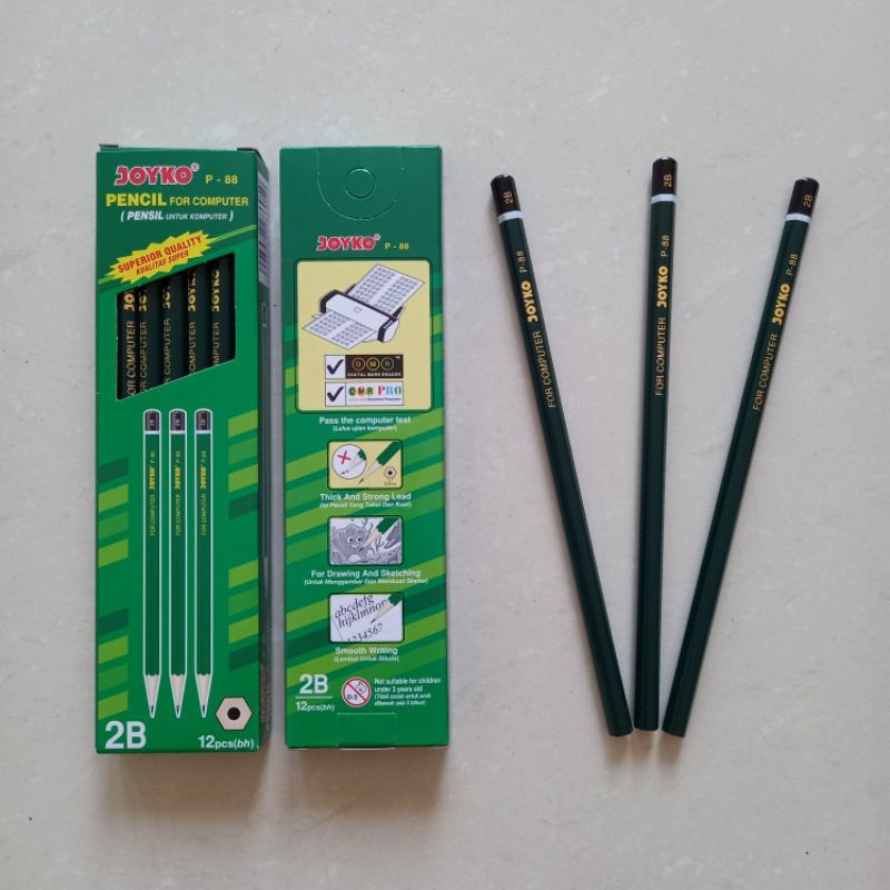 

[ ECER MURAH ] Pencil For Computer Pensil Komputer 2B Joyko P-88 / Joyko P-88ER