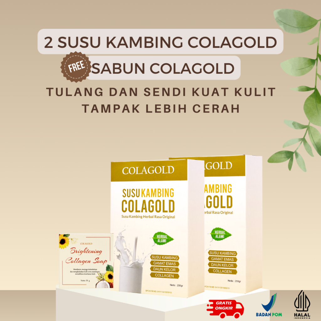 

[PROMO PAKET SUSU KAMBING COLAGOLD] Susu Kambing Colagold Susu Kesehatan Tulang dan Sendi Collagen Susu Promo Sabun Colagold / Teh Diet Jati Telang / Serum Flamora Halal BPOM