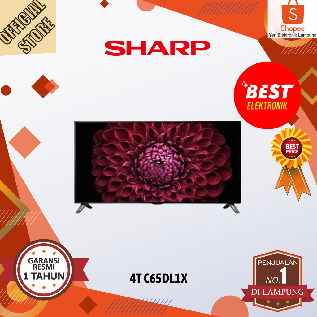 Tv Android Sharp 4T C65DL1X LED Tv Android 65 In UHD Garansi resmi