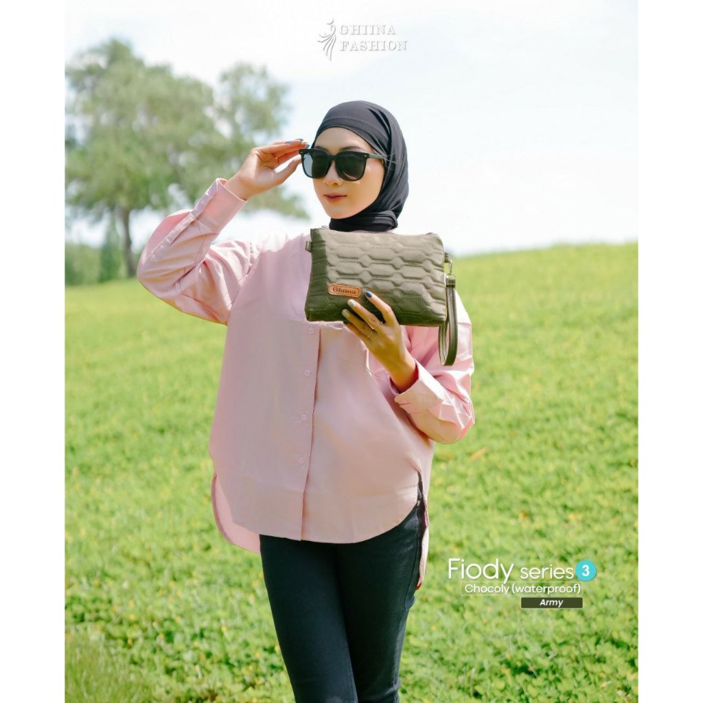 Tas Wanita Handbag Fiody Handbag by Ghiina Fashion Bahan chocoly Waterproof Anti Air Bergo Yessana Terbaru Ejamas Store