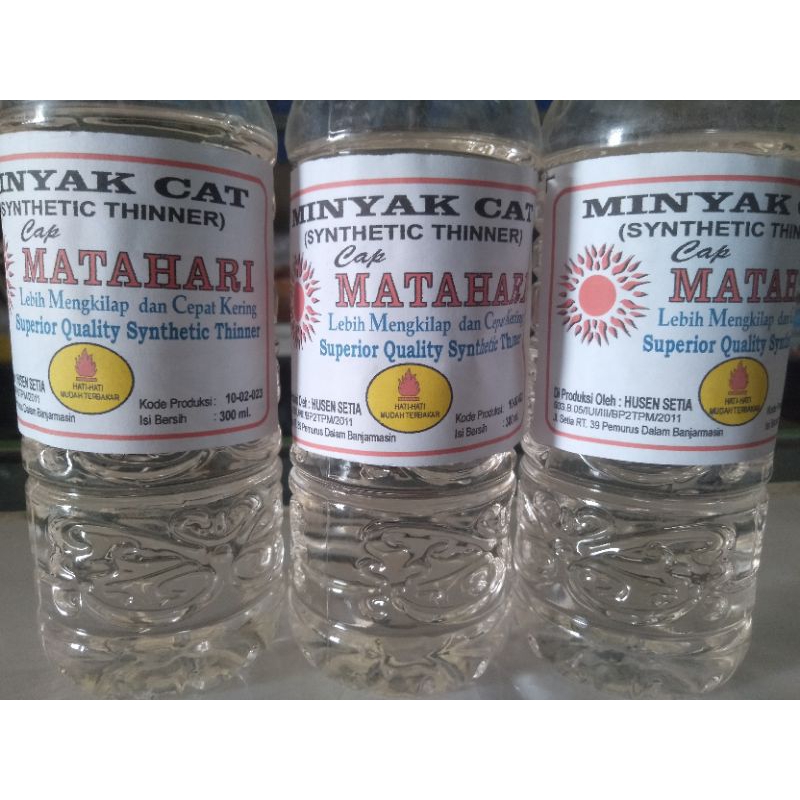 Minyak Cat Botol | Synthetic Thinner | Pengencer Cat Minyak Cap Matahari 300ml
