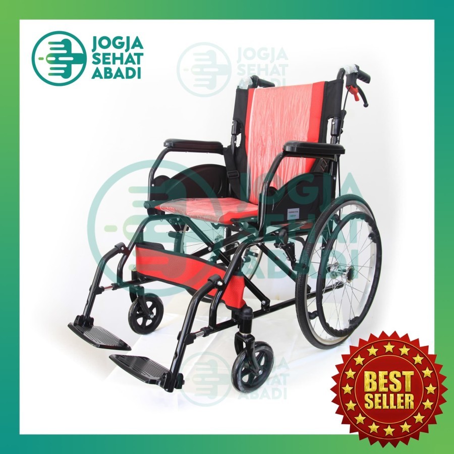 KURSI RODA TRAVELLING MERAH Kursi Roda Standar RS SELLACO