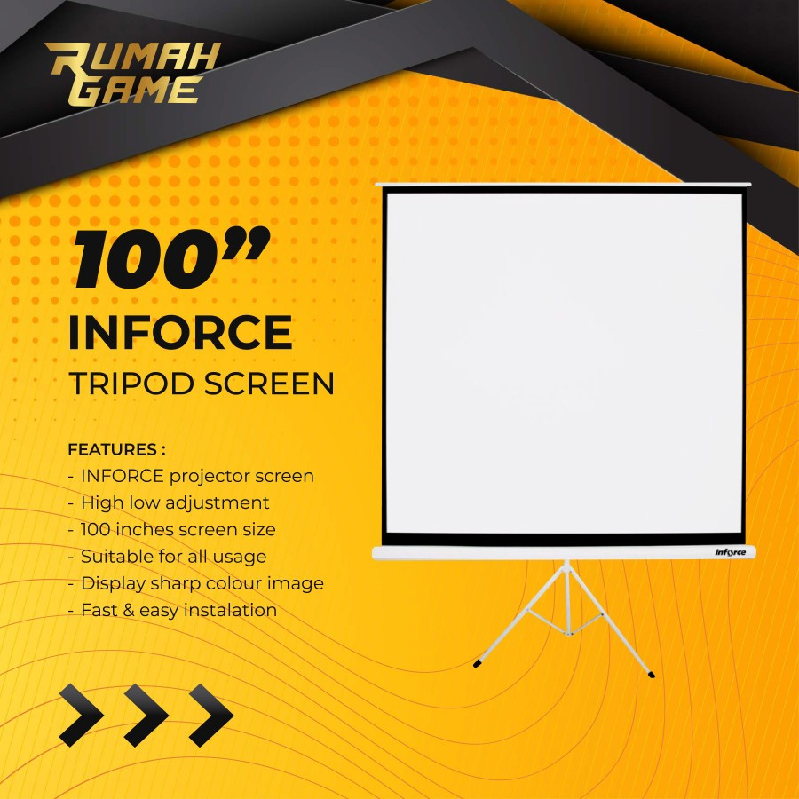 Tripod Screen Projector 100'' / Layar Proyektor 100" Inforce