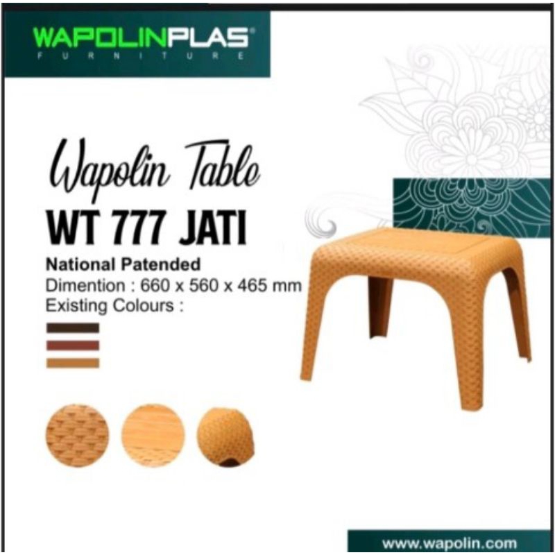 Meja Rotan/Meja Wapolin WT 77