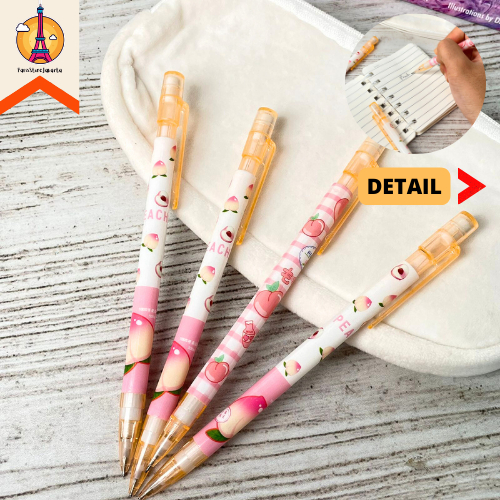 

Pensil Cetek Isi Ulang Mekanik Motif Buah Peach PCM-1028