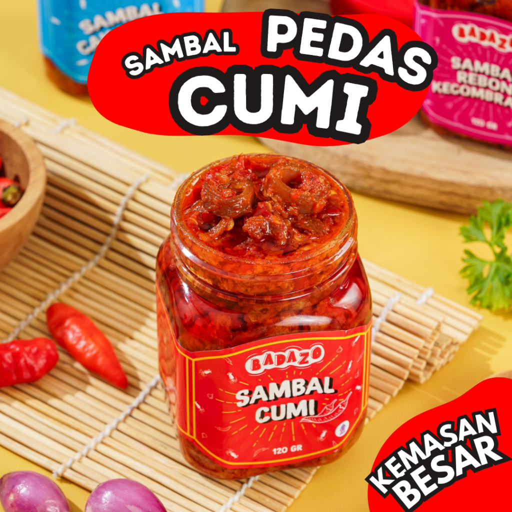 

Sambal Cumi Asin Pedas 120gr -Sambal BADAZO Sambel Cumi Asin Viral