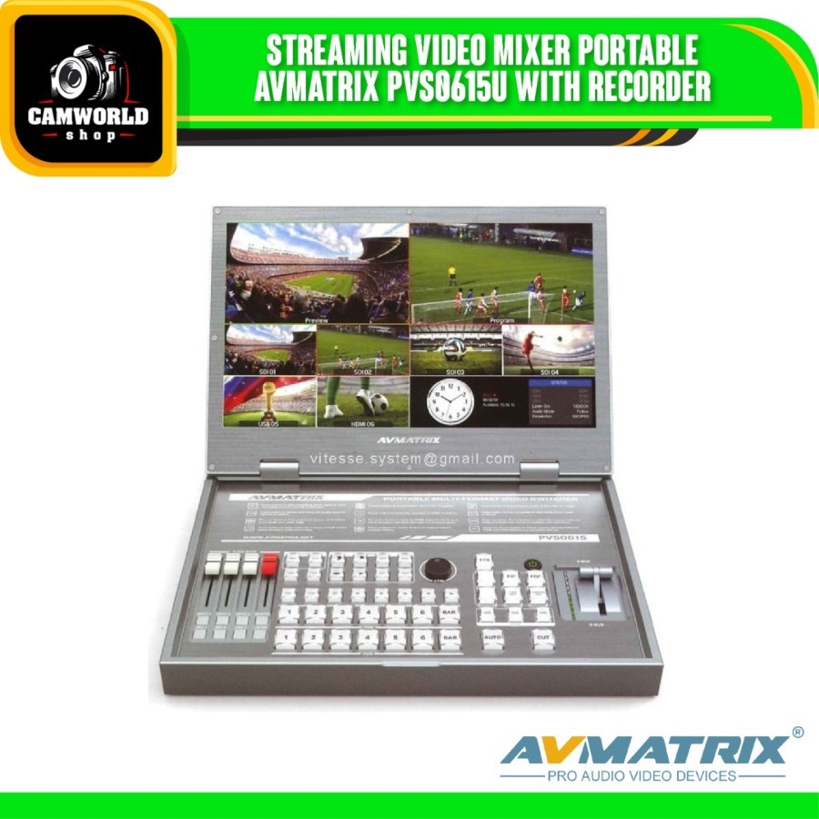 AVMATRIX PVS0615U Streaming Video Mixer Portable with Recorder